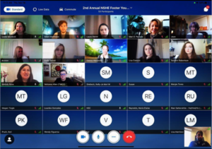 fostering-success-retreat-1 A grid of video conference boxes