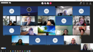 fostering-success-retreat-2 A grid of videoconference boxes