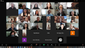 Pic3 A five by four grid of video boxes in a videoconference screen