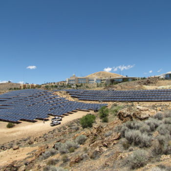 Solar panels at DRI's Reno location
