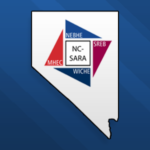 Outline of the State of Nevada with the NC-SARA logo