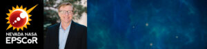 A headshot for Eric Wilcox superimposed next to the EPSCoR NASA logo